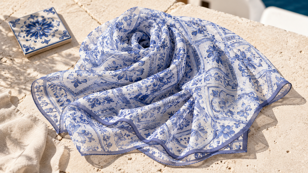 Santorini Featherweight Washable Scarf