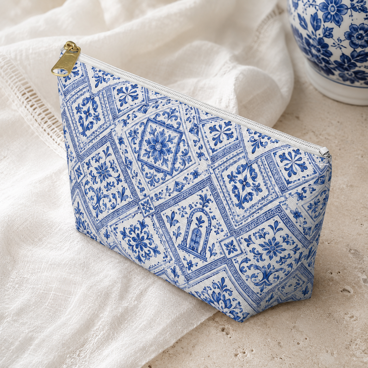 Santorini Summer Travel Pouch
