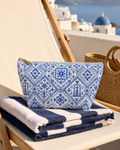 Santorini Summer Travel Cosmetic Pouch