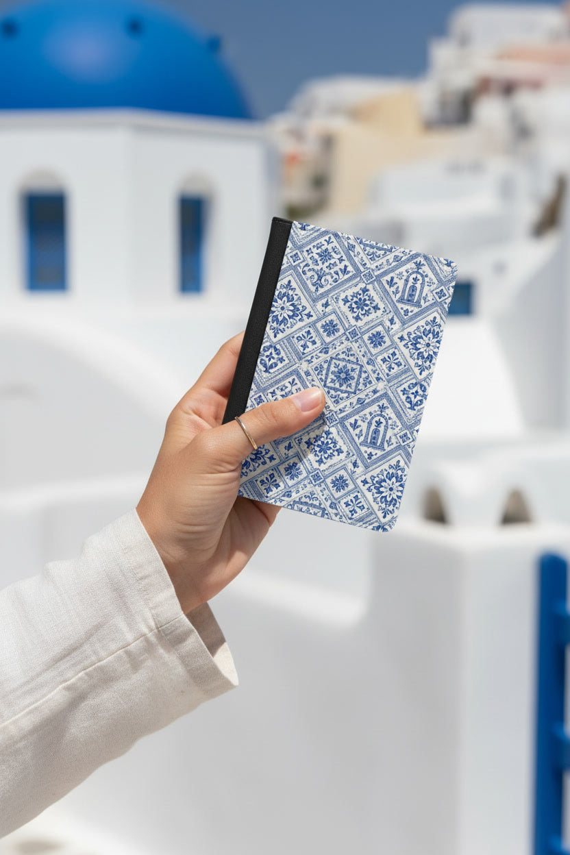 Santorini Passport Cover