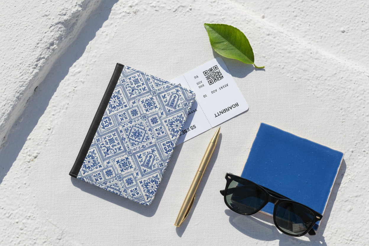 Santorini Passport Cover