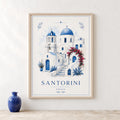 Santorini Travel Poster Print