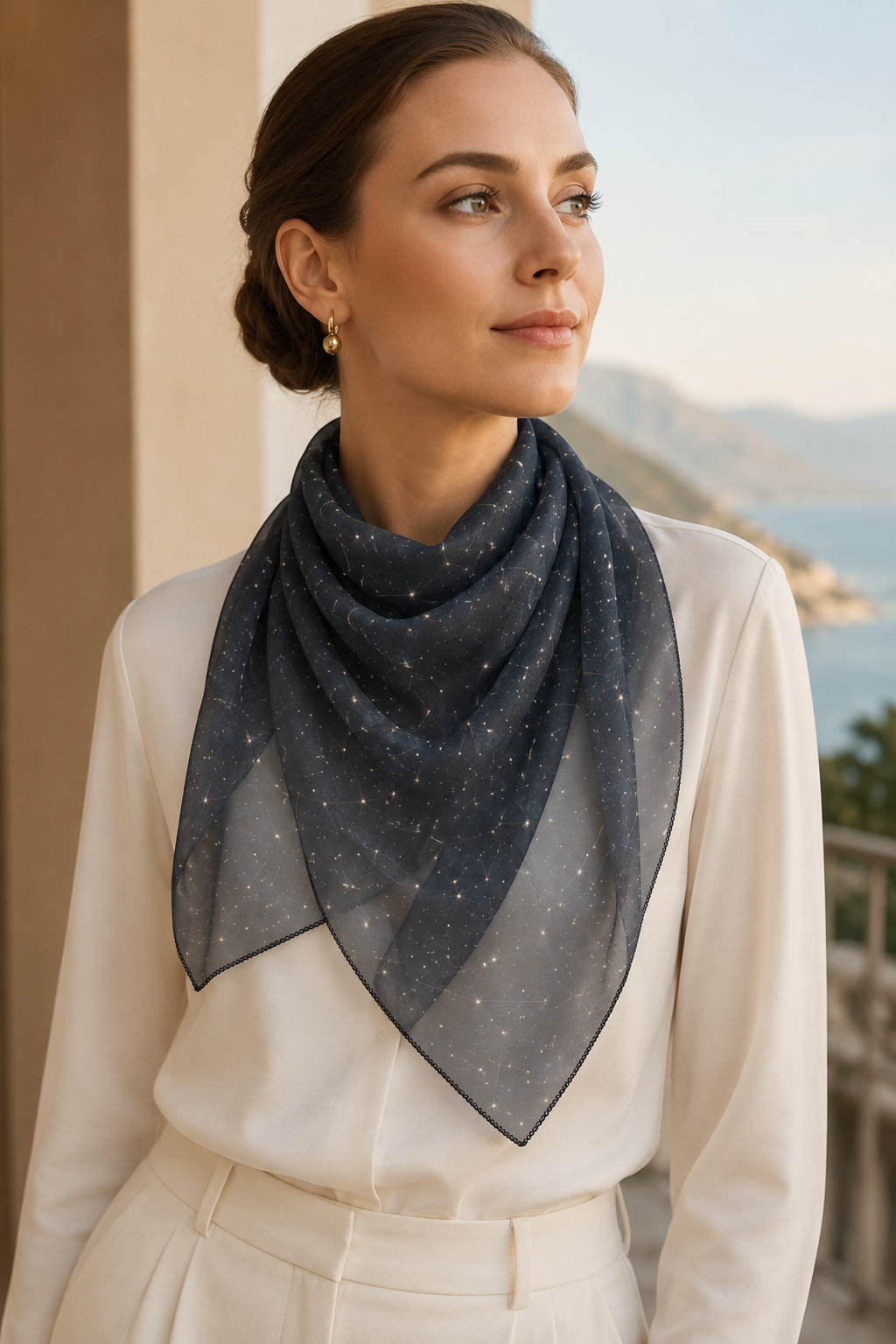 Celestial Featherweight Washable Scarf