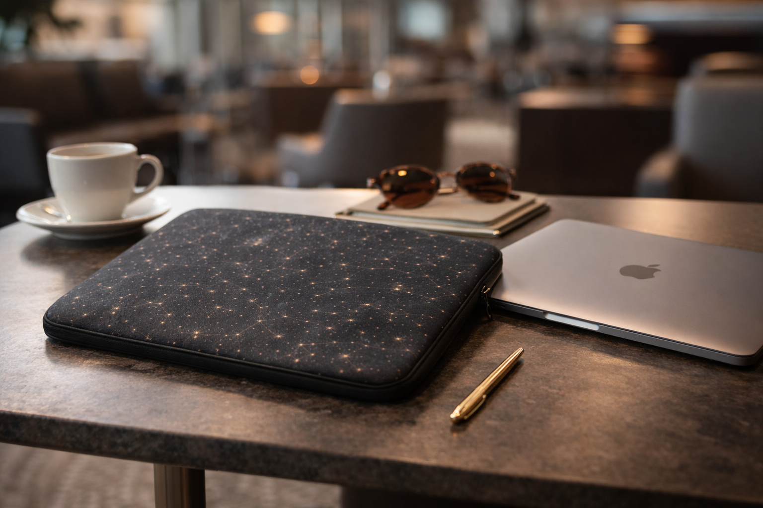 Starry Night Laptop Sleeve: Dark Constellation Pattern Protective Case