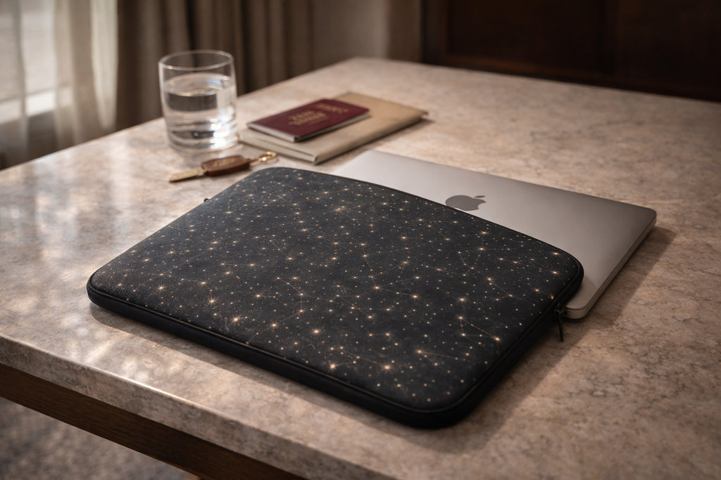 Starry Night Laptop Sleeve: Dark Constellation Pattern Protective Case