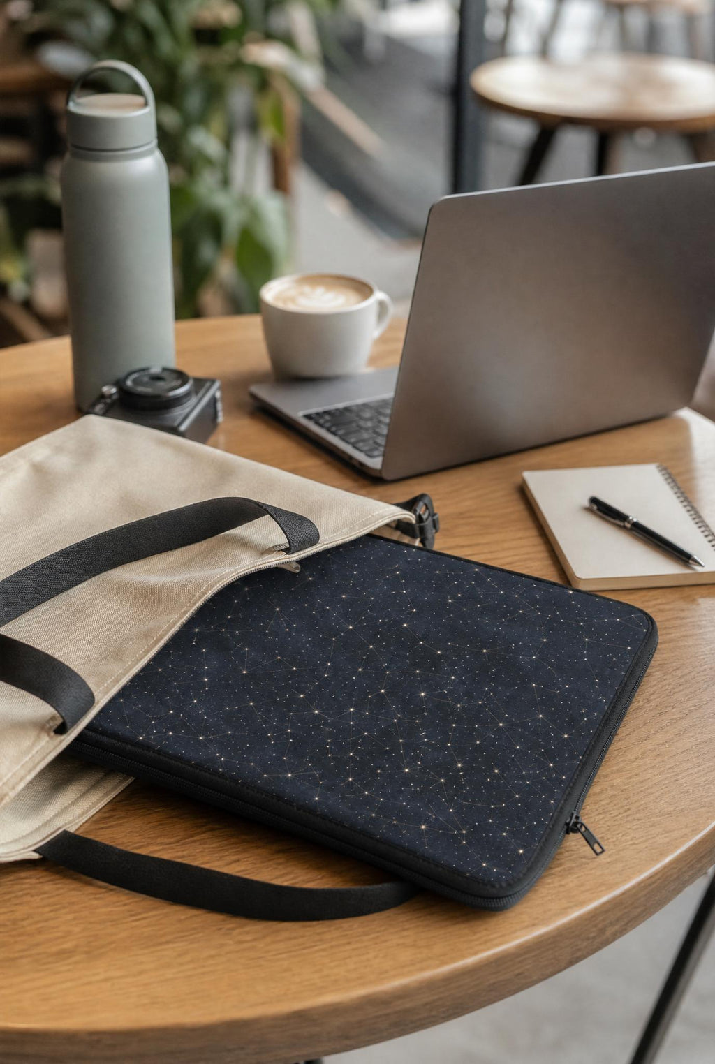 Starry Night Laptop Sleeve: Dark Constellation Pattern Protective Case