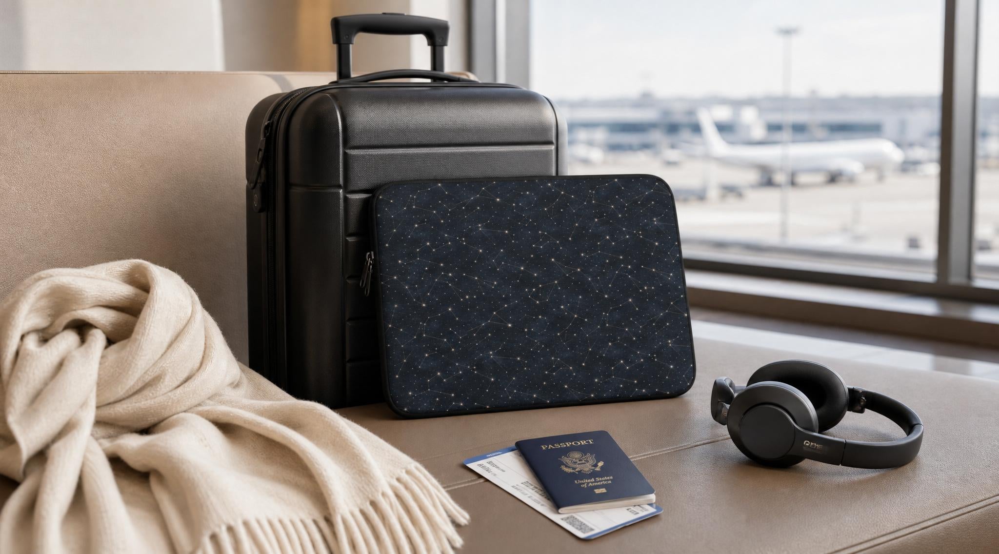 Starry Night Laptop Sleeve: Dark Constellation Pattern Protective Case