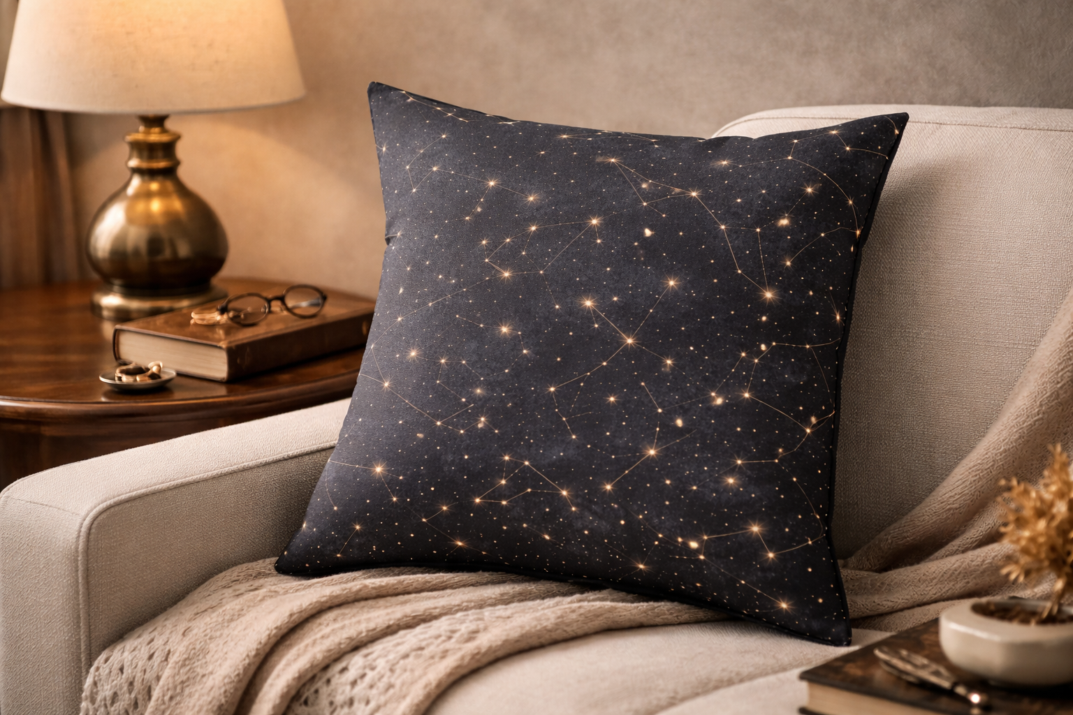 Stargazer Celestial Boho Pillow