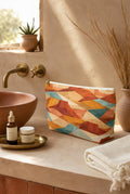 Geometric Desert Sunset Cosmetic Travel Pouch