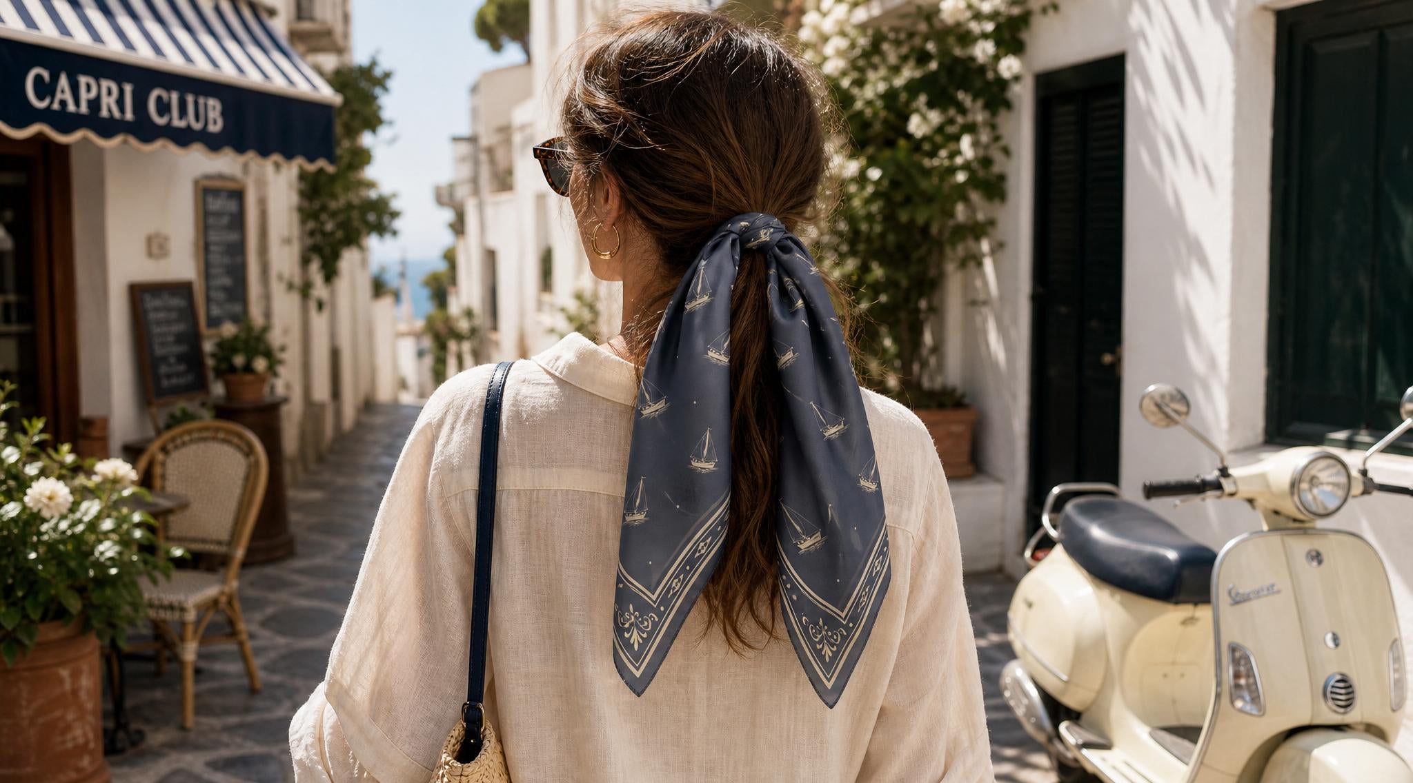 Capri Sailboat Washable Travel Scarf