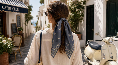 Capri Sailboat Washable Travel Scarf