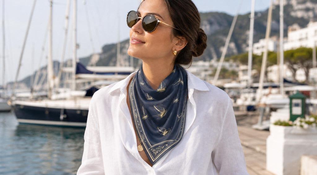 Capri Sailboat Washable Travel Scarf