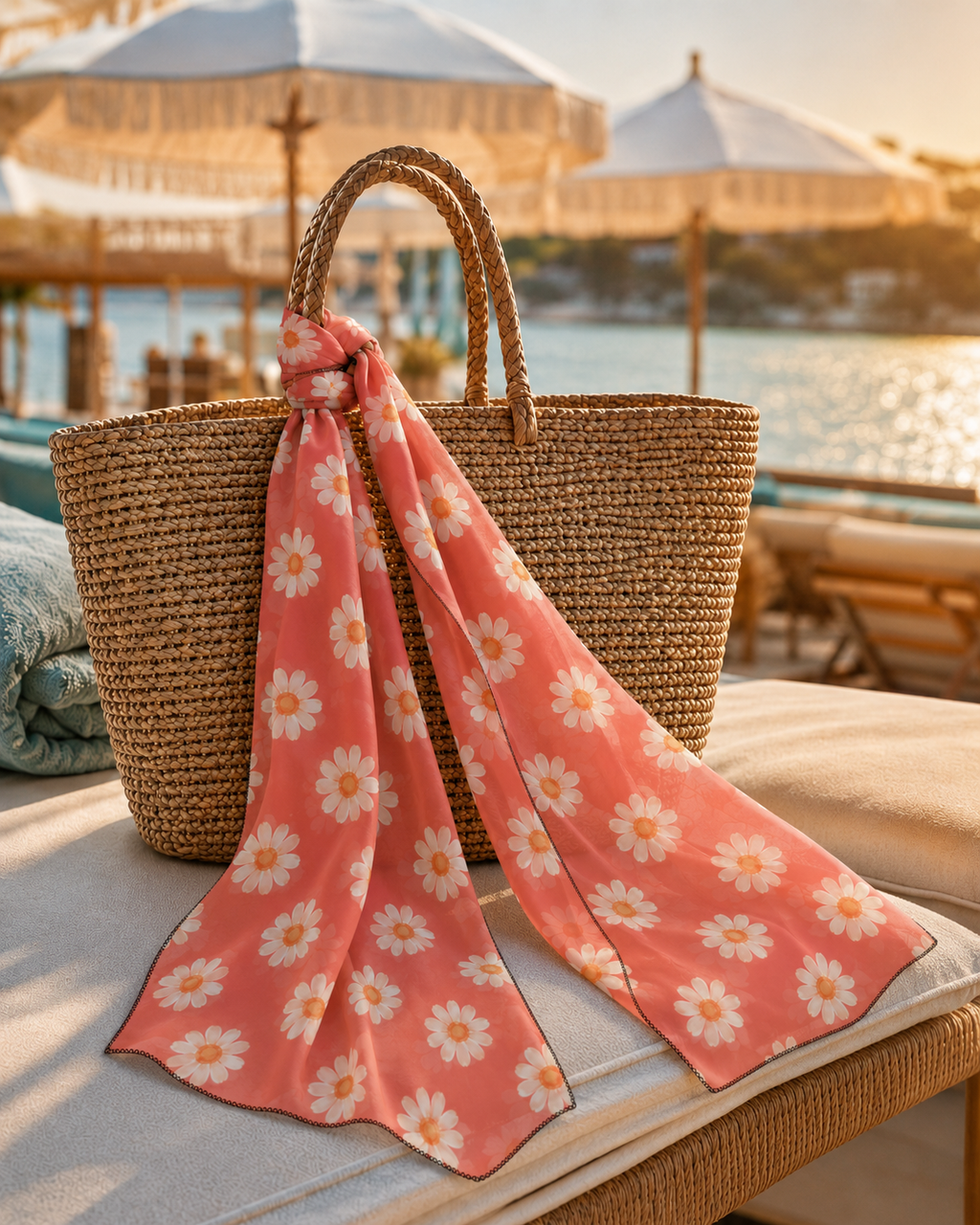 St. Tropez Daisy Lightweight Travel Scarf