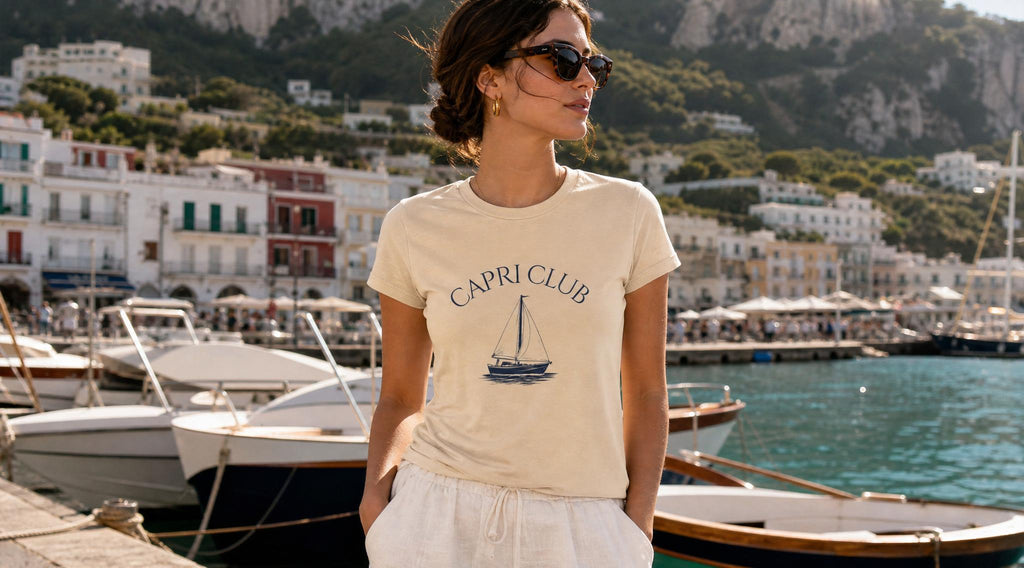 Capri Club Sailboat Travel Shirt
