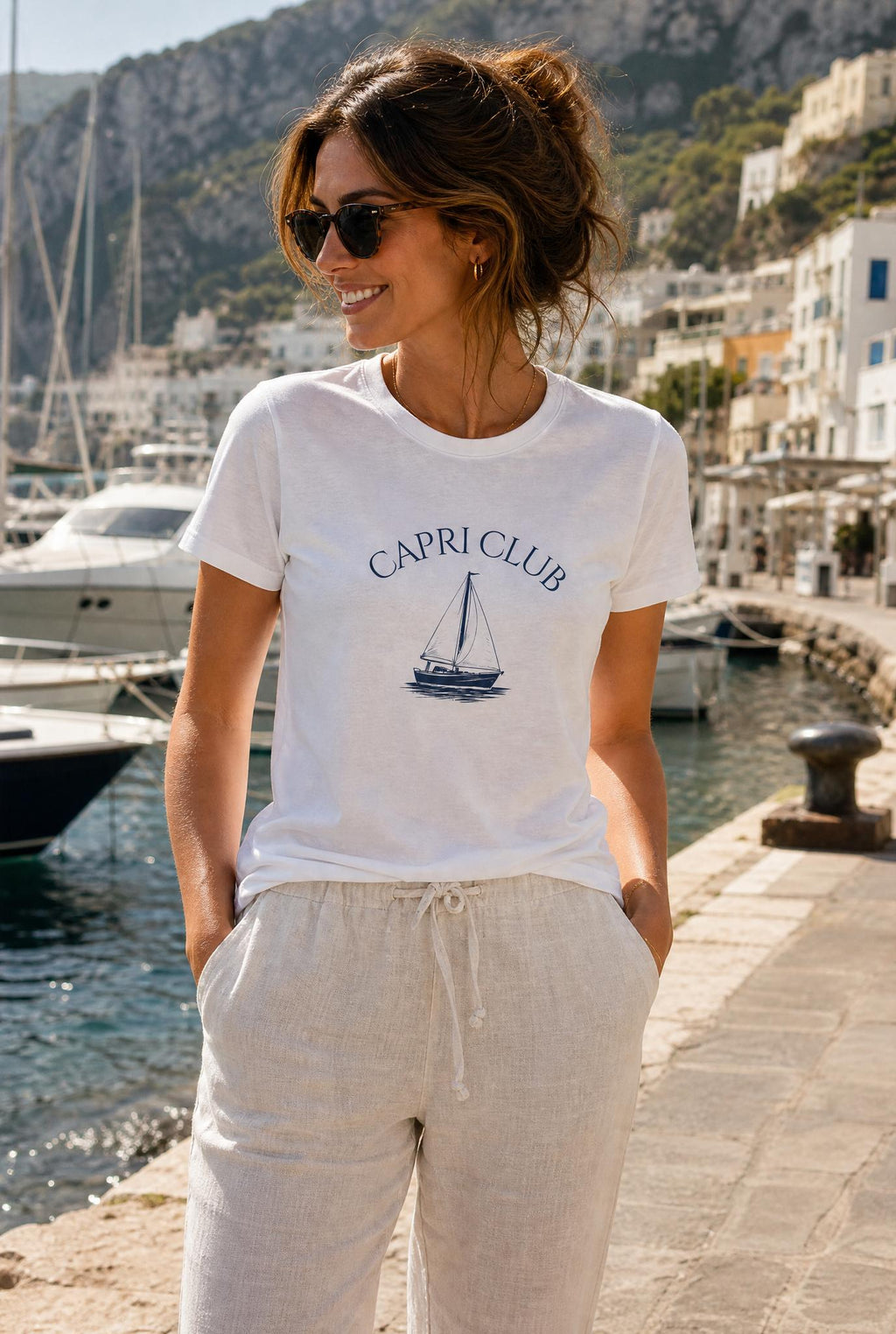 Capri Club Sailboat Travel Shirt