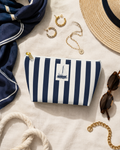 Capri Sailboat Stripe Cosmetic Travel Pouch