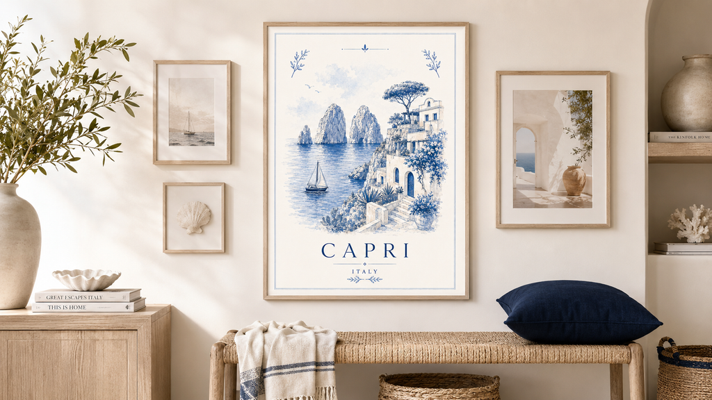 Capri Club Vintage Travel Poster