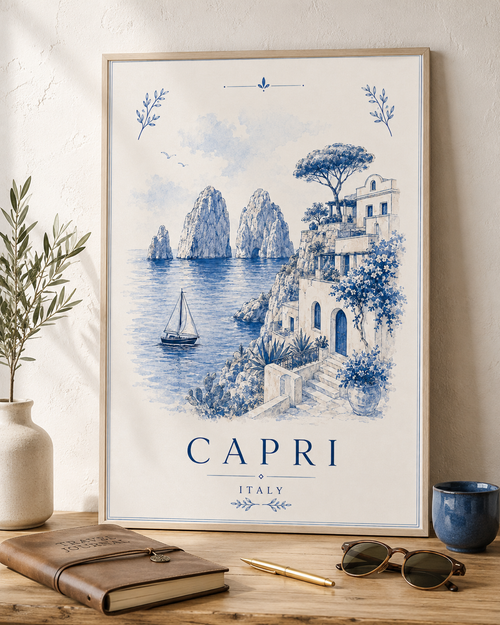 Capri Club Vintage Travel Poster