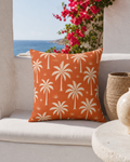 Riviera Terracotta Palm Tree Pattern Pillow