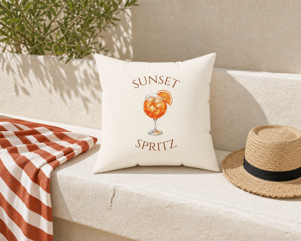 Sunset Spritz Reversible Throw Pillow
