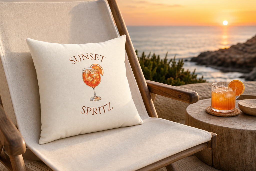 Sunset Spritz Reversible Throw Pillow