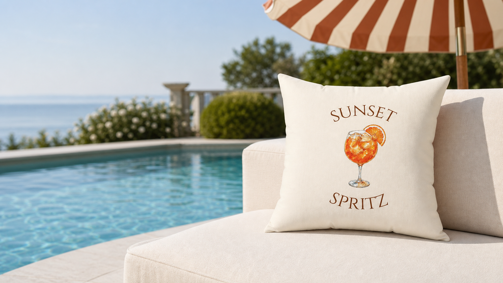 Sunset Spritz Reversible Throw Pillow