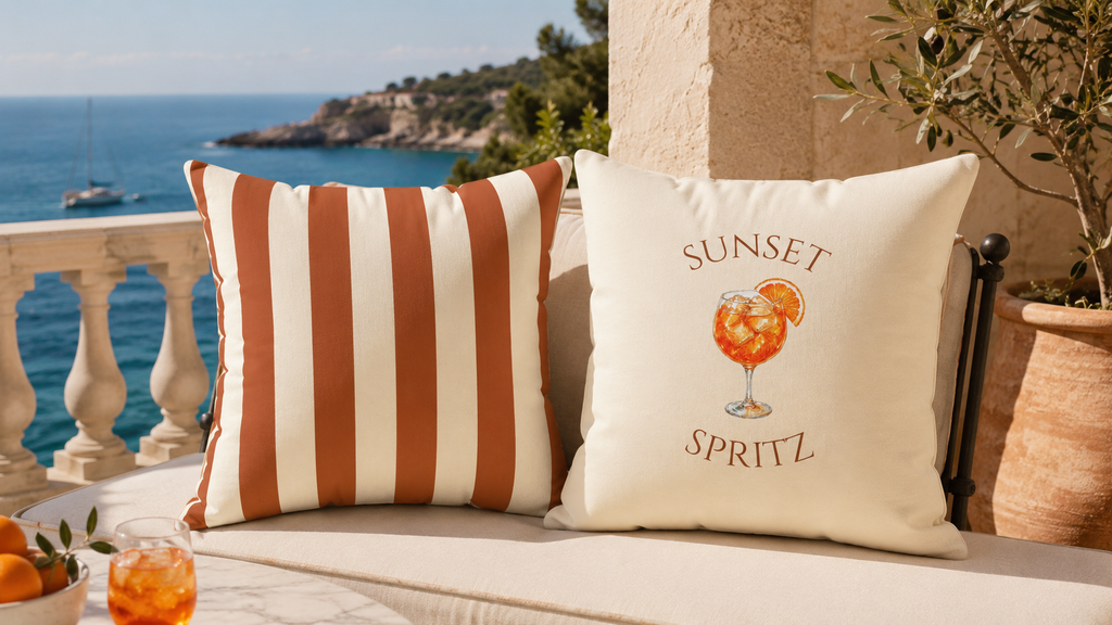 Sunset Spritz Reversible Throw Pillow