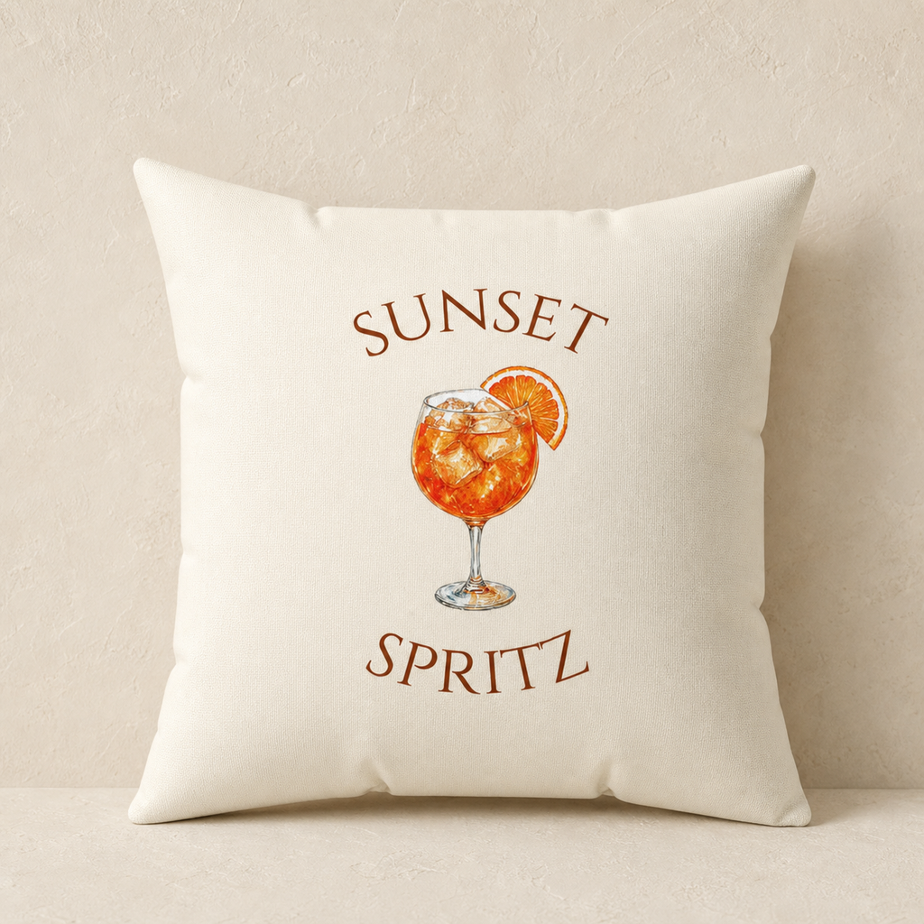 Sunset Spritz Reversible Throw Pillow