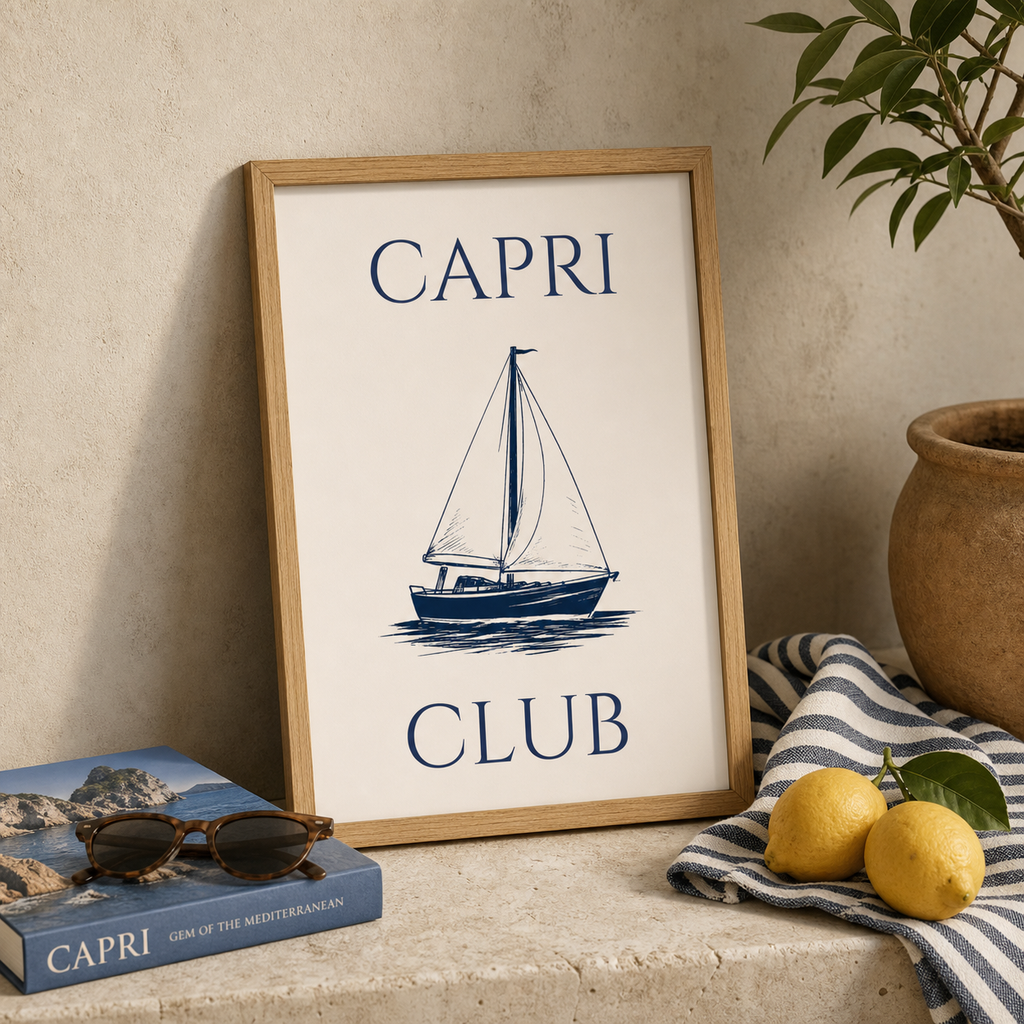 Capri Club Nautical Art Print