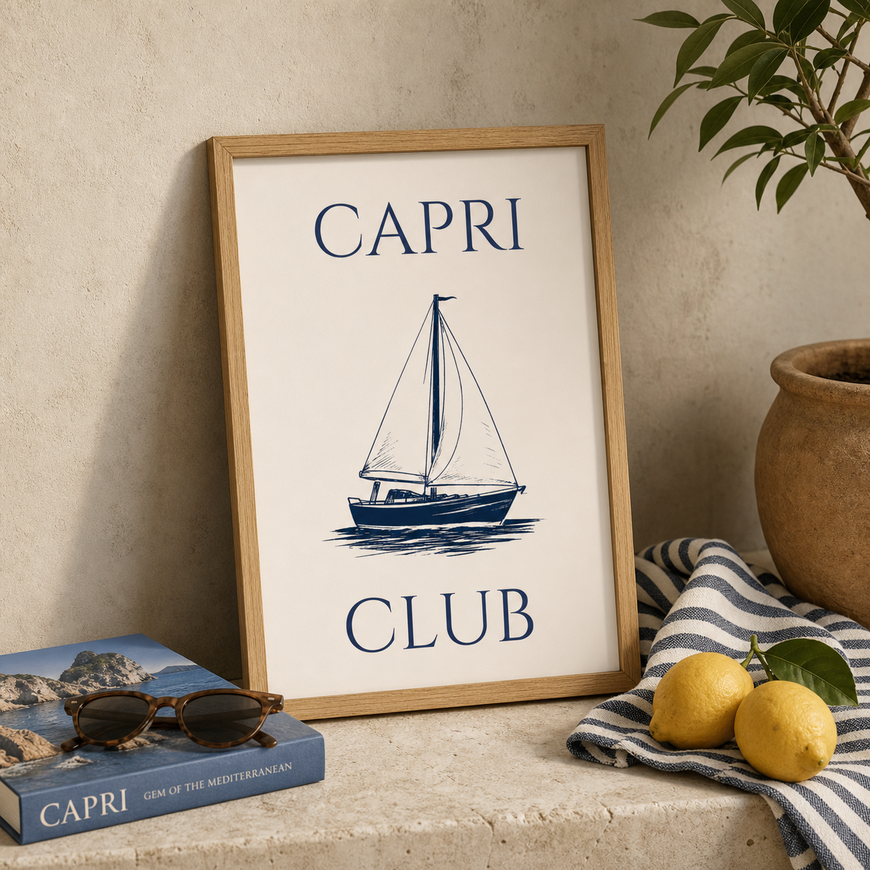 Capri Club Nautical Art Print