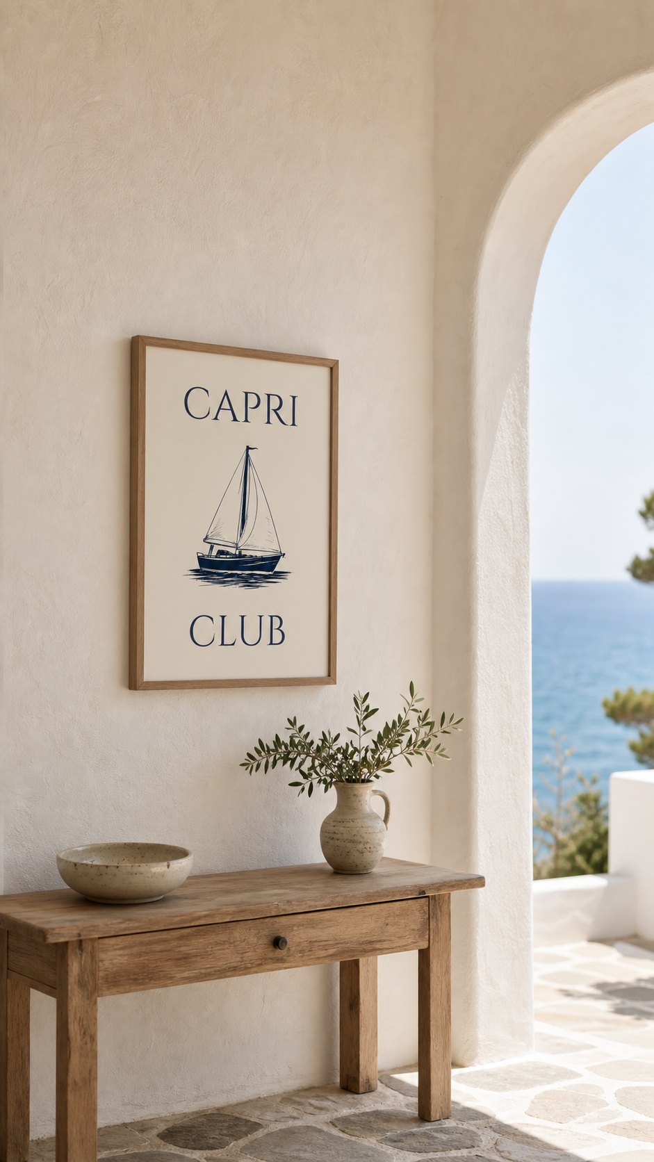 Capri Club Nautical Art Print