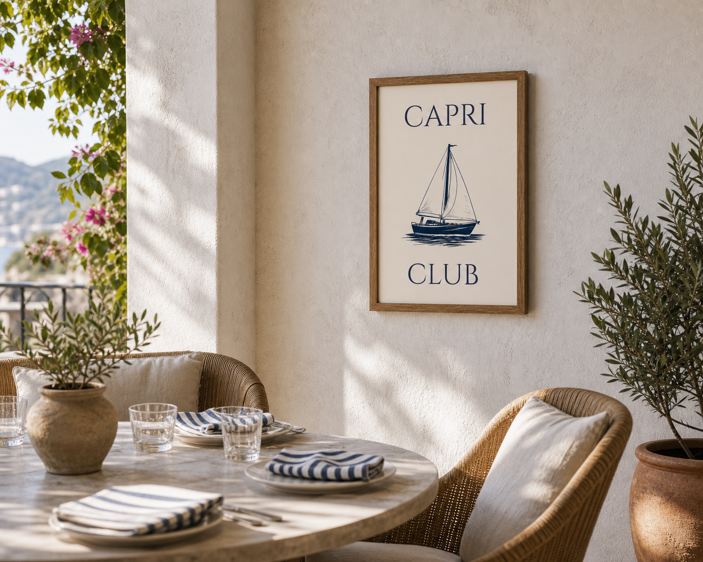 Capri Club Nautical Art Print
