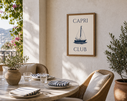 Capri Club Nautical Art Print