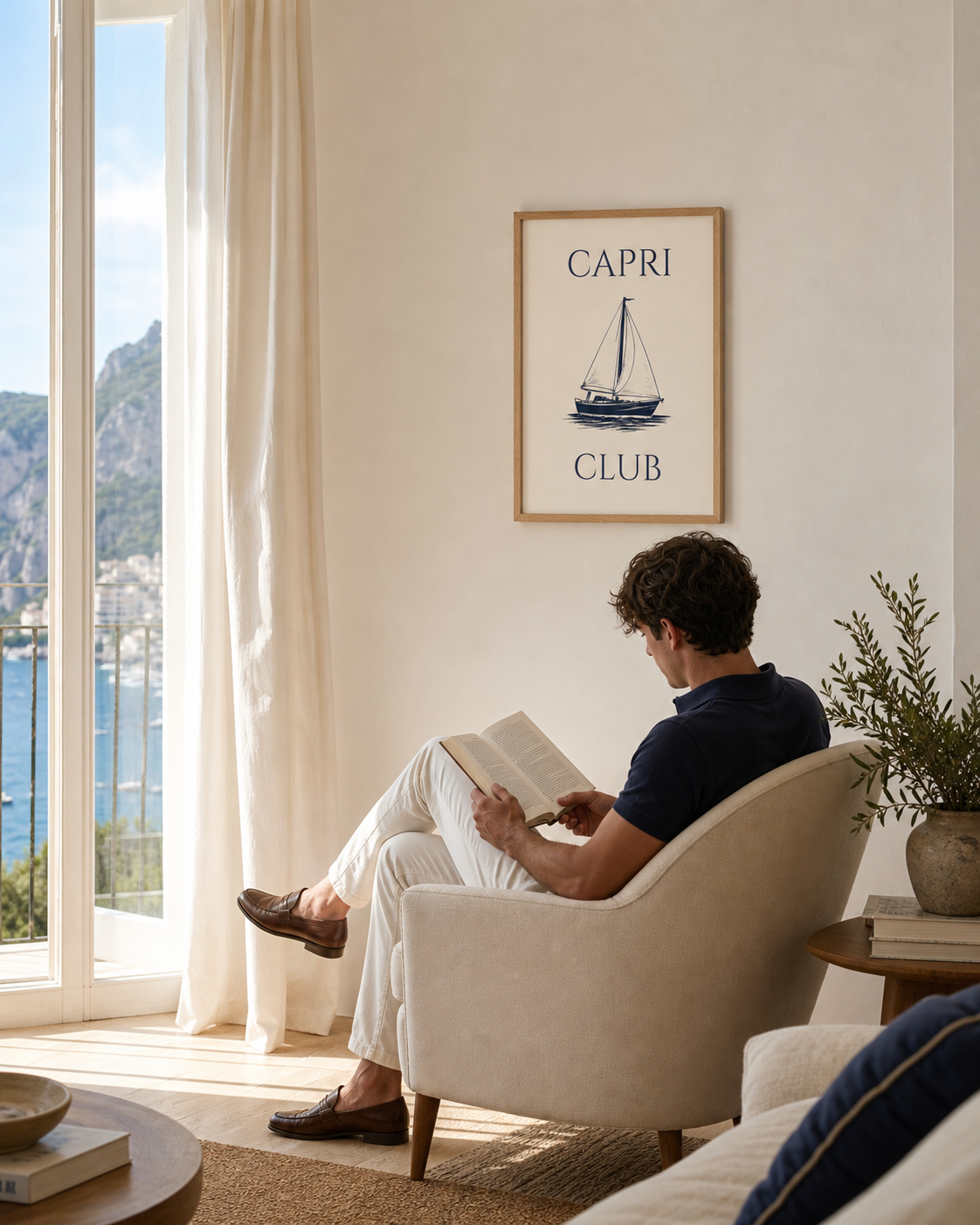 Capri Club Nautical Art Print