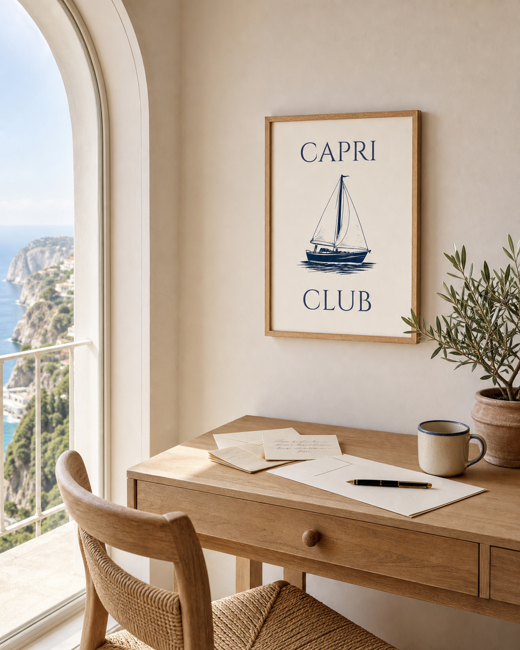 Capri Club Nautical Art Print