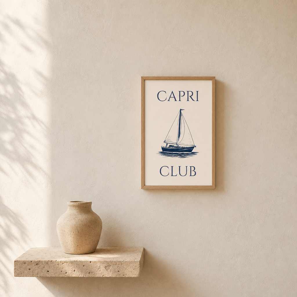 Capri Club Nautical Art Print