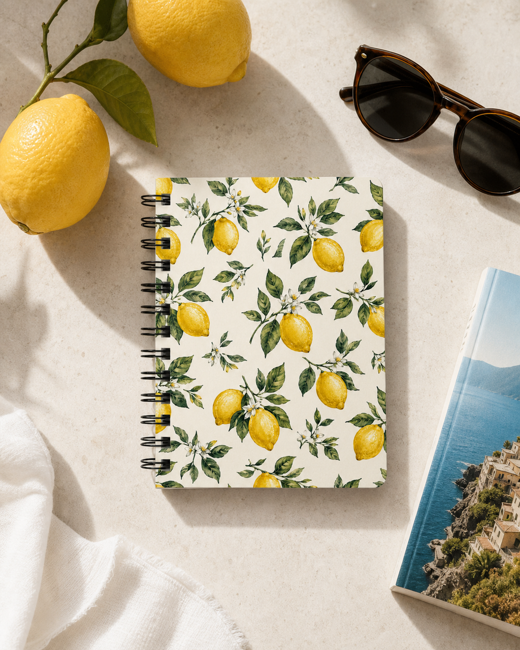 Positano Lemon Print Travel Journal