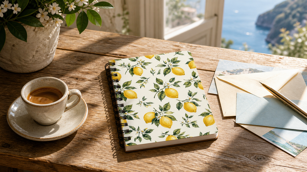 Positano Lemon Print Travel Journal