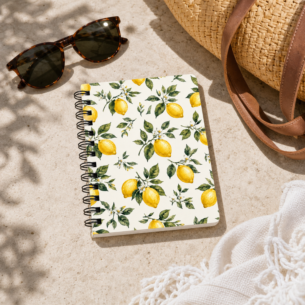Positano Lemon Print Travel Journal