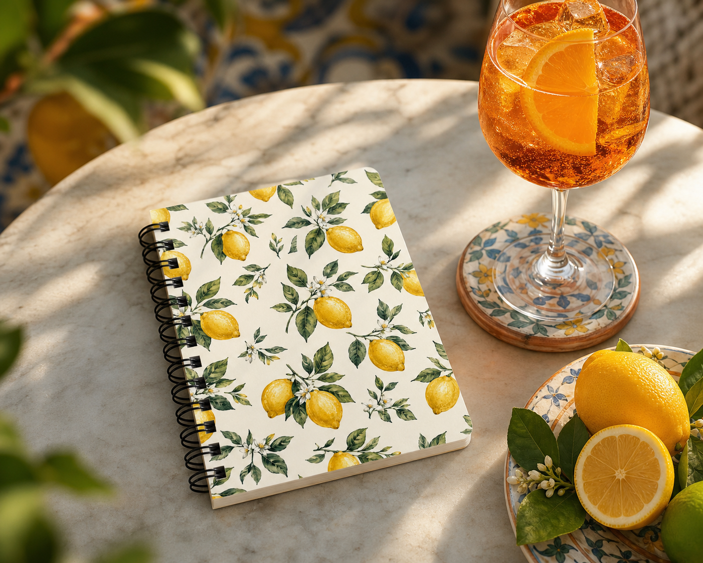 Positano Lemon Print Travel Journal