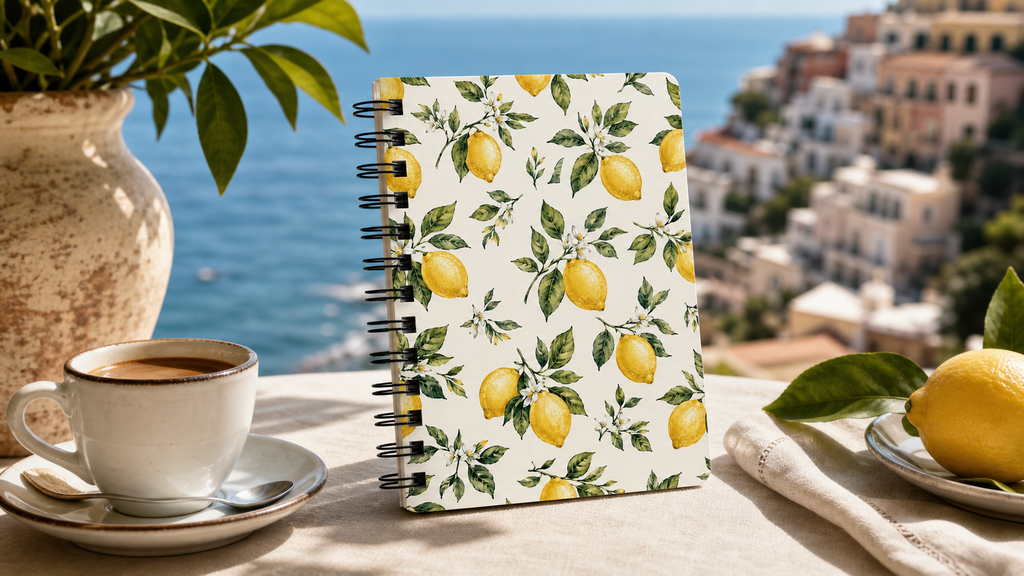 Positano Lemon Print Travel Journal