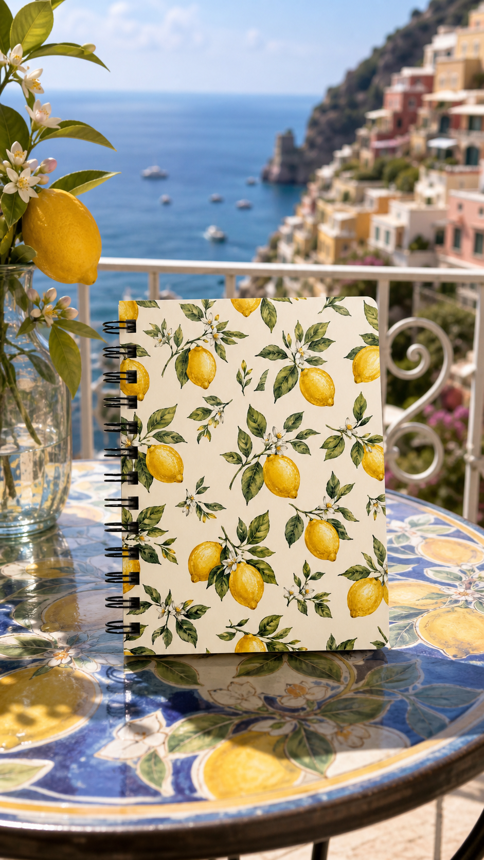 Positano Lemon Print Travel Journal