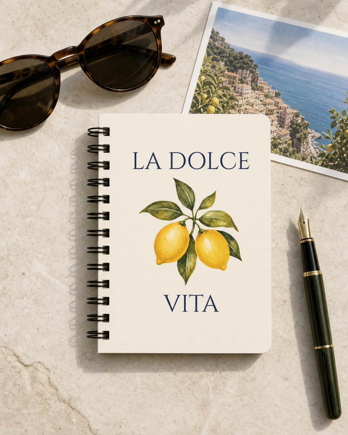 La Dolce Vita Lemon Italian Notebook