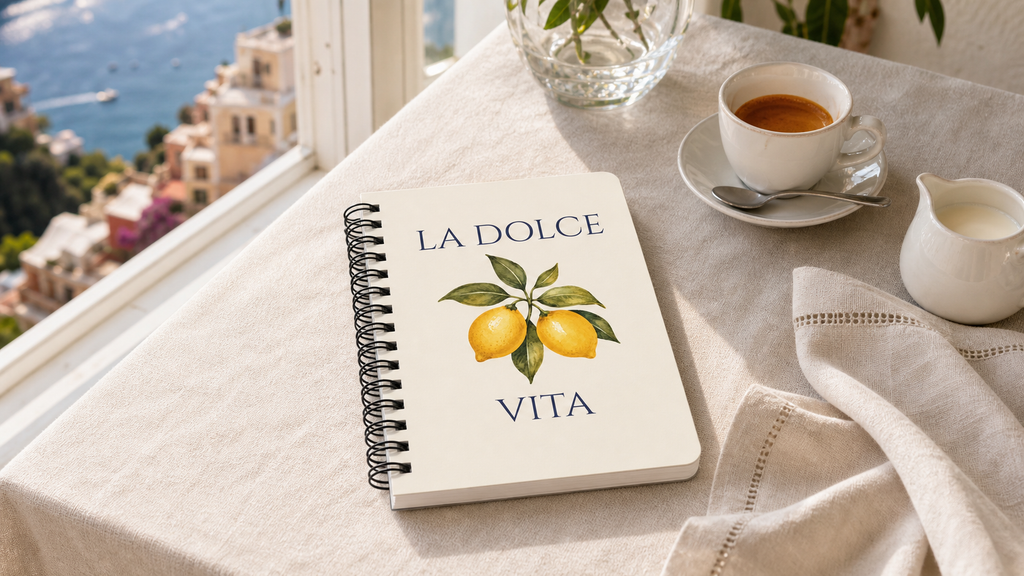 La Dolce Vita Lemon Italian Notebook