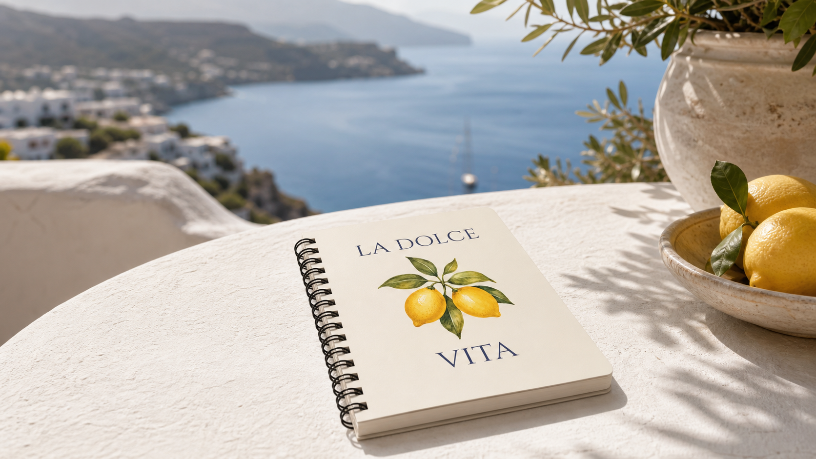 La Dolce Vita Lemon Italian Notebook