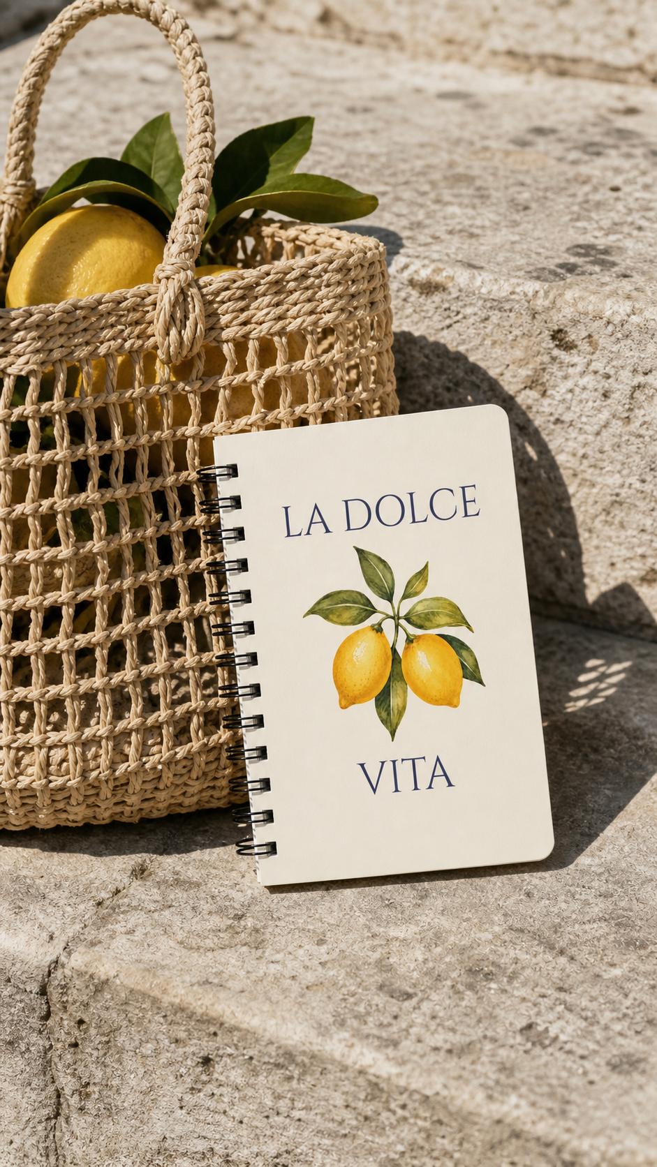 La Dolce Vita Lemon Italian Notebook