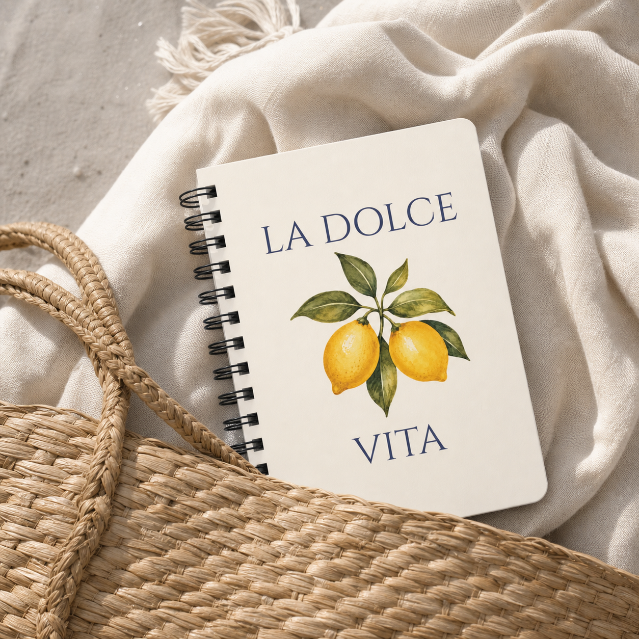 La Dolce Vita Lemon Italian Notebook