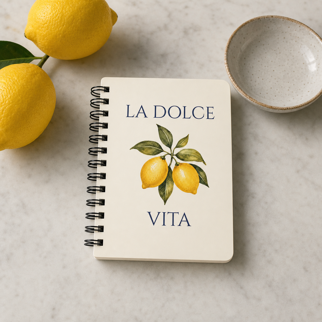 La Dolce Vita Lemon Italian Notebook