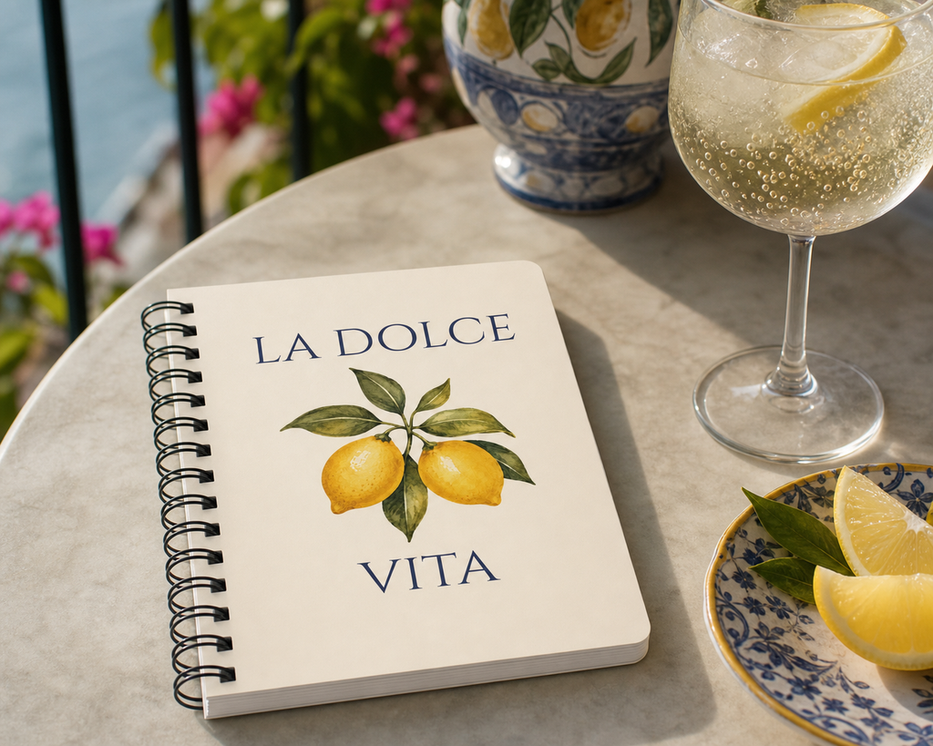 La Dolce Vita Lemon Italian Notebook