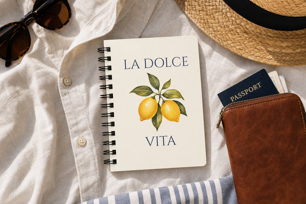 La Dolce Vita Lemon Italian Notebook